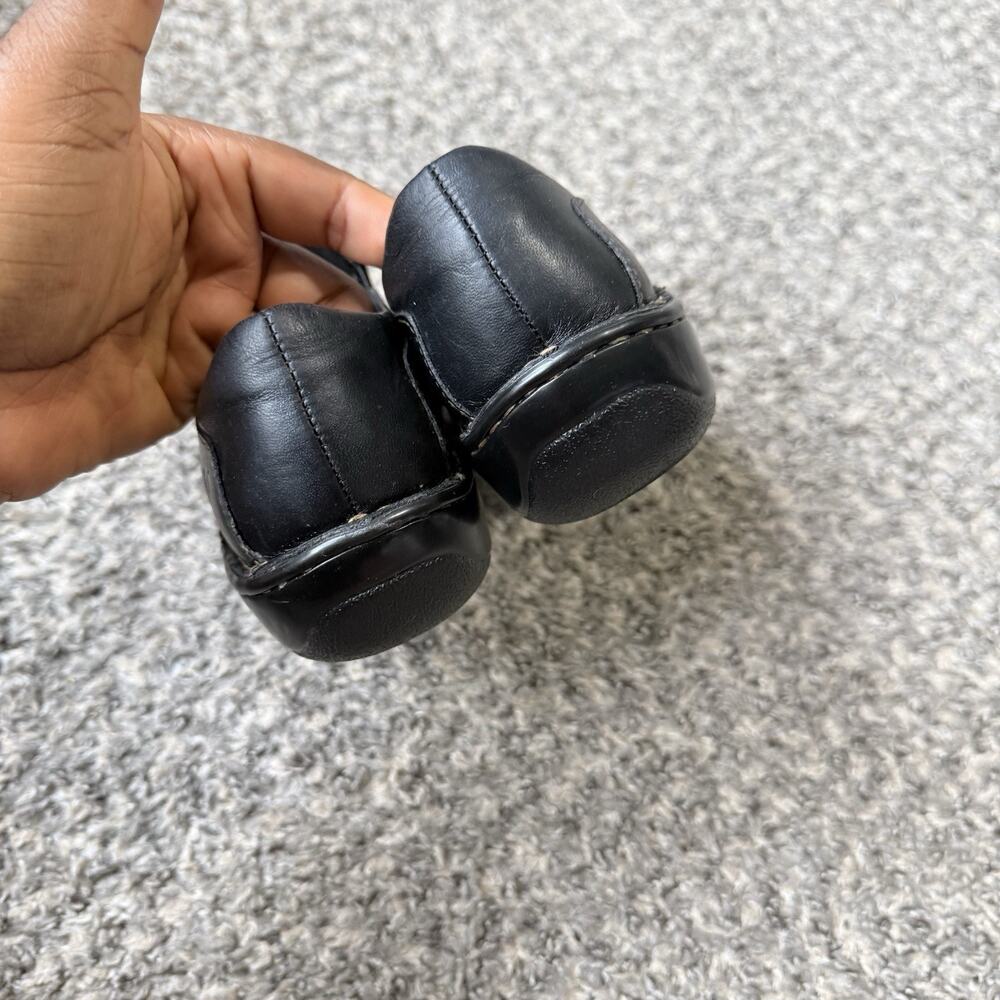 Born Women's Loafers Size 6 Shoe Black Leather Flats Comfort Career Office - Picture 6 of 8